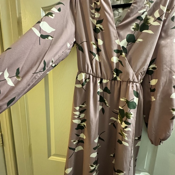 A New Day Mauve Floral Dress - Picture 2 of 3